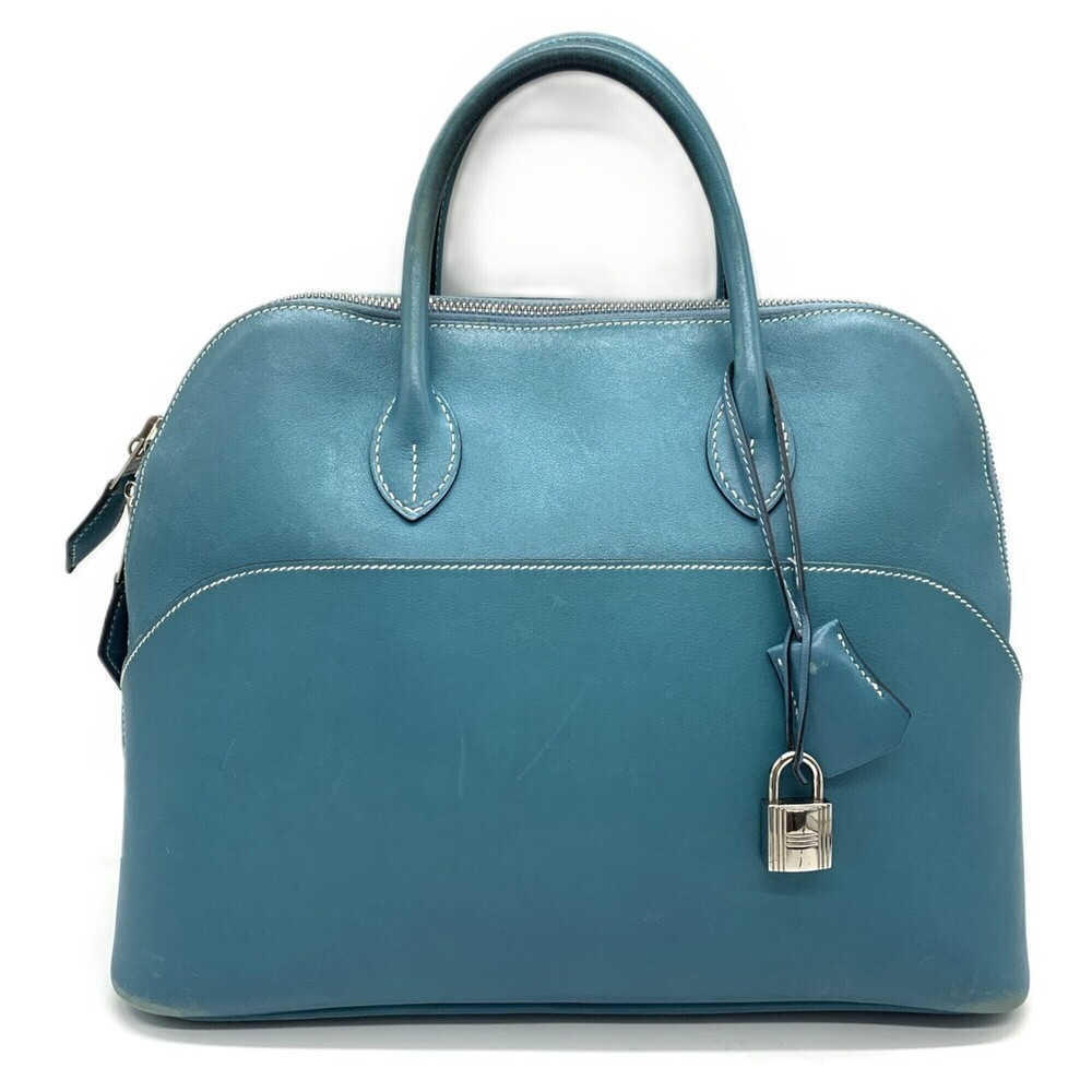 Hermes Bolide 1923 handbag, Veau Swift leather, blue, EEK stamp.